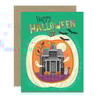 Pumpkin Diorama Notecard