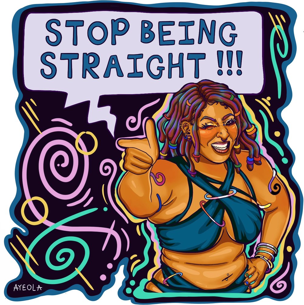 Image of Stop Being Straight Sticker 