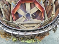 Image 19 of WWII M2 101st Airborne Helmet 506th PIR "E" Co. D-bale Front Seam Firestone-INLAND liner. Captain.