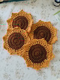 Image 3 of Sunflower Coasters by Dara's Cozy Crochet