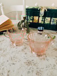 Image 1 of Pink Pastels Cream & Sugar Set