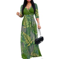 Image 1 of Women’s V Neck Maxi Dress- FERN