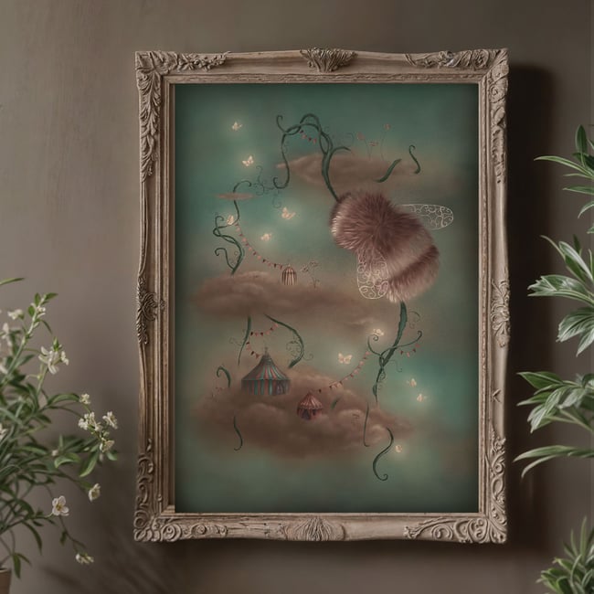 'Circus Tents and Butterflies' Limited Edition Print 