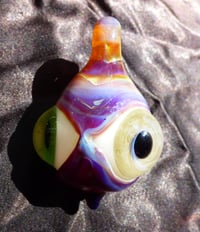 Image 1 of Hand blown glass triple eye, passive security device