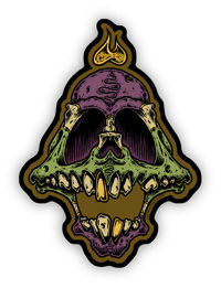 MARDI GRAS SKULL STICKERS