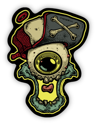 CRAZY EYEBALL KID STICKERS