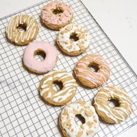 Image 1 of Gourmet Frosted Dog Donuts - Gourmet Healthy Treats for Dog Birthdays