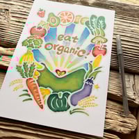 Image 3 of Mini Print Poster (eat organic!)