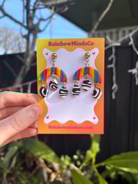 Rainbow rave earrings 