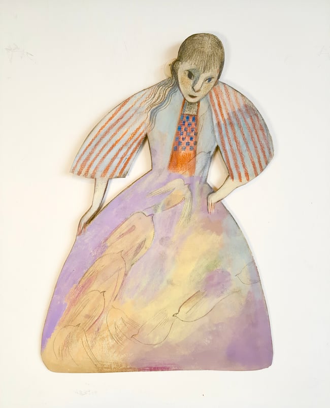 SALE Flight ~ Large wall hanging