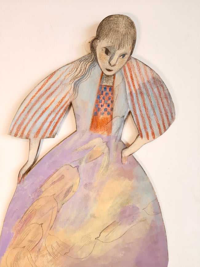 SALE Flight ~ Large wall hanging