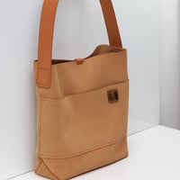 Image 2 of Suede Single Sling in muted butter