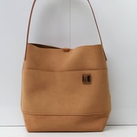 Image 1 of Suede Single Sling in muted butter