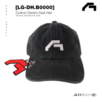Image 3 of [LG-DH.B0000] Black Arakawa Dad Hat