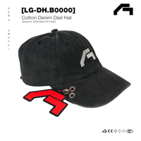 Image 4 of [LG-DH.B0000] Black Arakawa Dad Hat