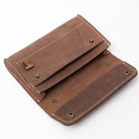 Image 3 of Little Lunch Purse wide in vintage dark brown