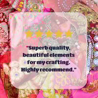 Image 2 of Embellished Sari Snippets - Pink & Red Mix