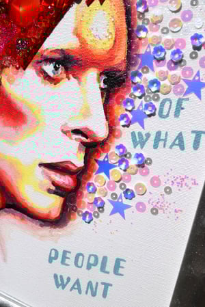 Image of BOWIE "REBEL REBEL" beaded