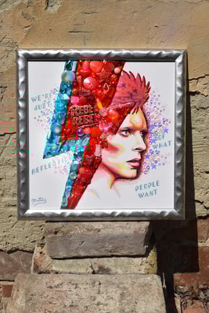 Image of BOWIE "REBEL REBEL" beaded
