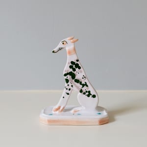 Image of Miniature Whippet Ornament - Chromium splatter