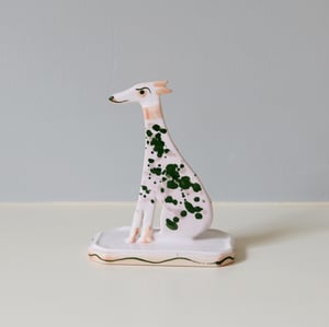 Image of Miniature Whippet Ornament - Chromium splattered