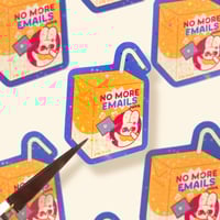 Image 1 of No More Emails Juice Star Holographic Sticker