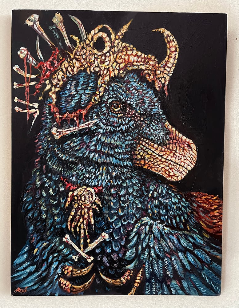 Image of "Sickle Claw' original oil painting