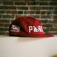 Washed Cotton 6 Panel Unstructured Snapback - Burgundy