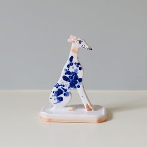 Image of Miniature Whippet Ornament - Cobalt