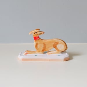 Image of Miniature Whippet Ornament - Tan
