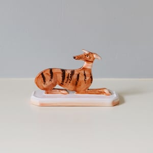 Image of Miniature Whippet Ornament - Dark Brindle