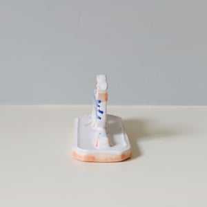 Image of Miniature Whippet Ornament - Cobalt splat
