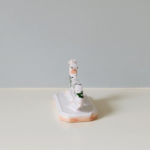 Image of Miniature Whippet Ornament - Chromium splatter..