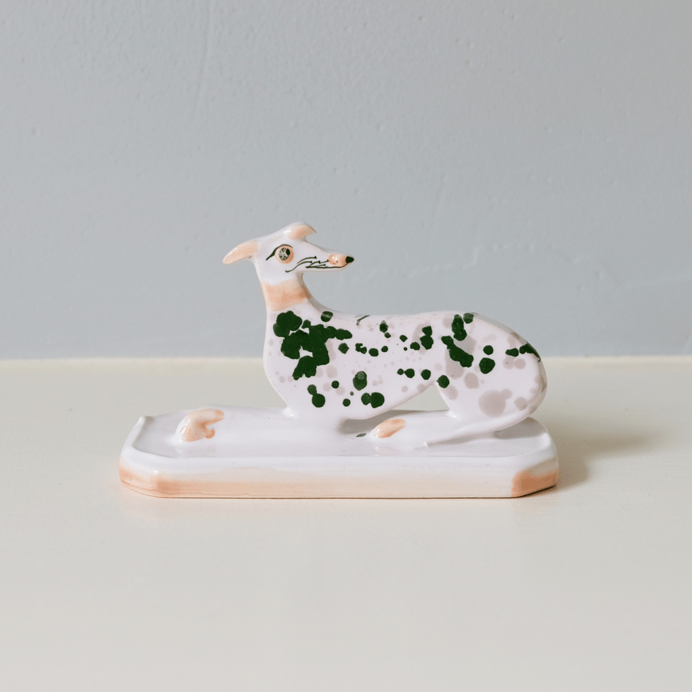 Image of Miniature Whippet Ornament - Chromium splatter..