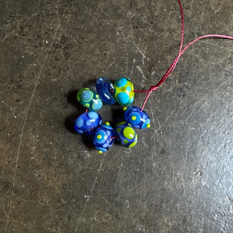 Image of Violet Blue and Green Mini Bead Collection