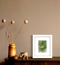 Image 3 of Original Chickadee bird and tree watercolor painting