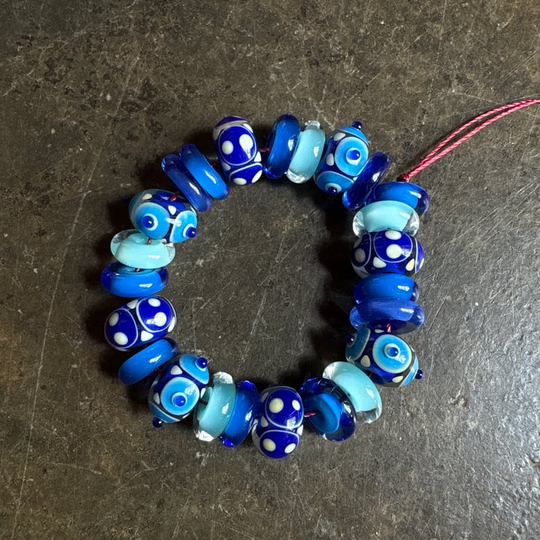 Image of Blue Mini Bead Collection