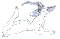 BAREFOOT BUTT WITCH Original sketch