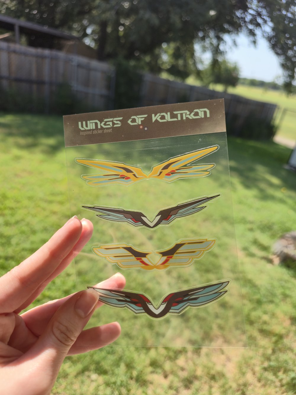 Image of Wings of Voltron sticker sheet