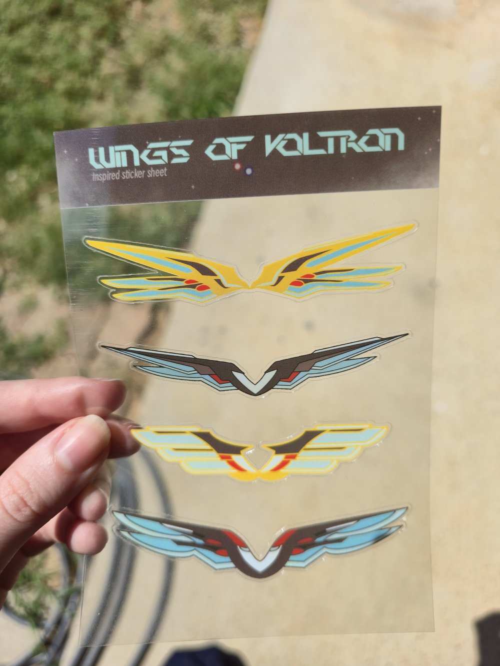 Image of Wings of Voltron sticker sheet