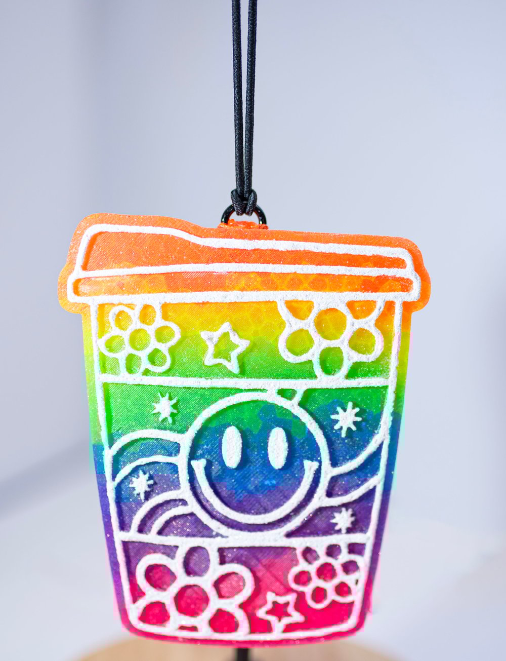 Image of Rainbow Groovy Cup Freshie