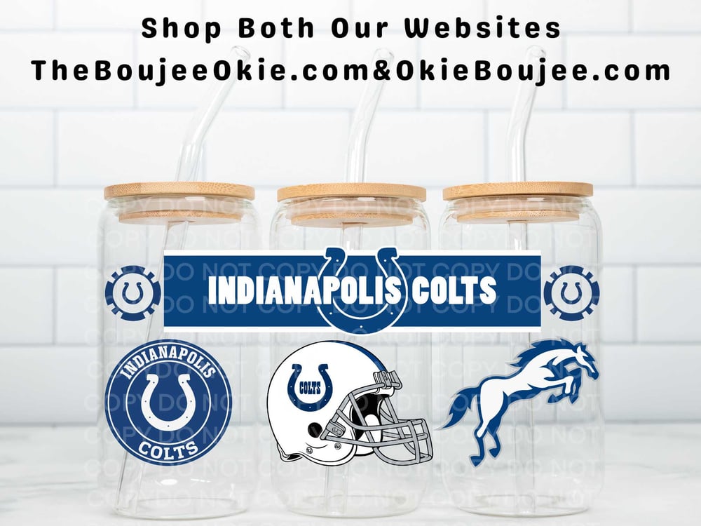 Image of Indianapolis Colts Football Uv Dtf Wrap Choice of 2