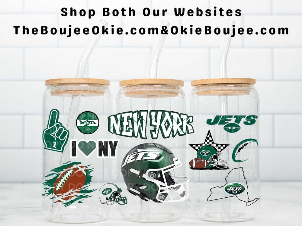 Image of New York Jets Football Uv Dtf Wraps Choice of 2