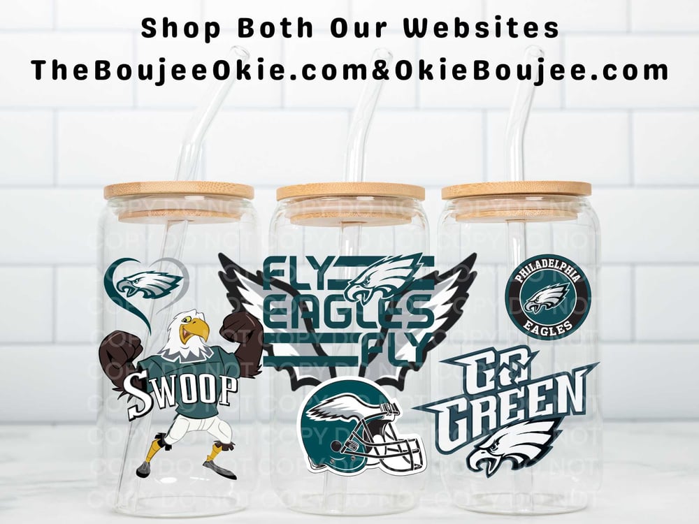 Image of Philadelphia Eagles Football Uv Dtf Wraps Choice of 3