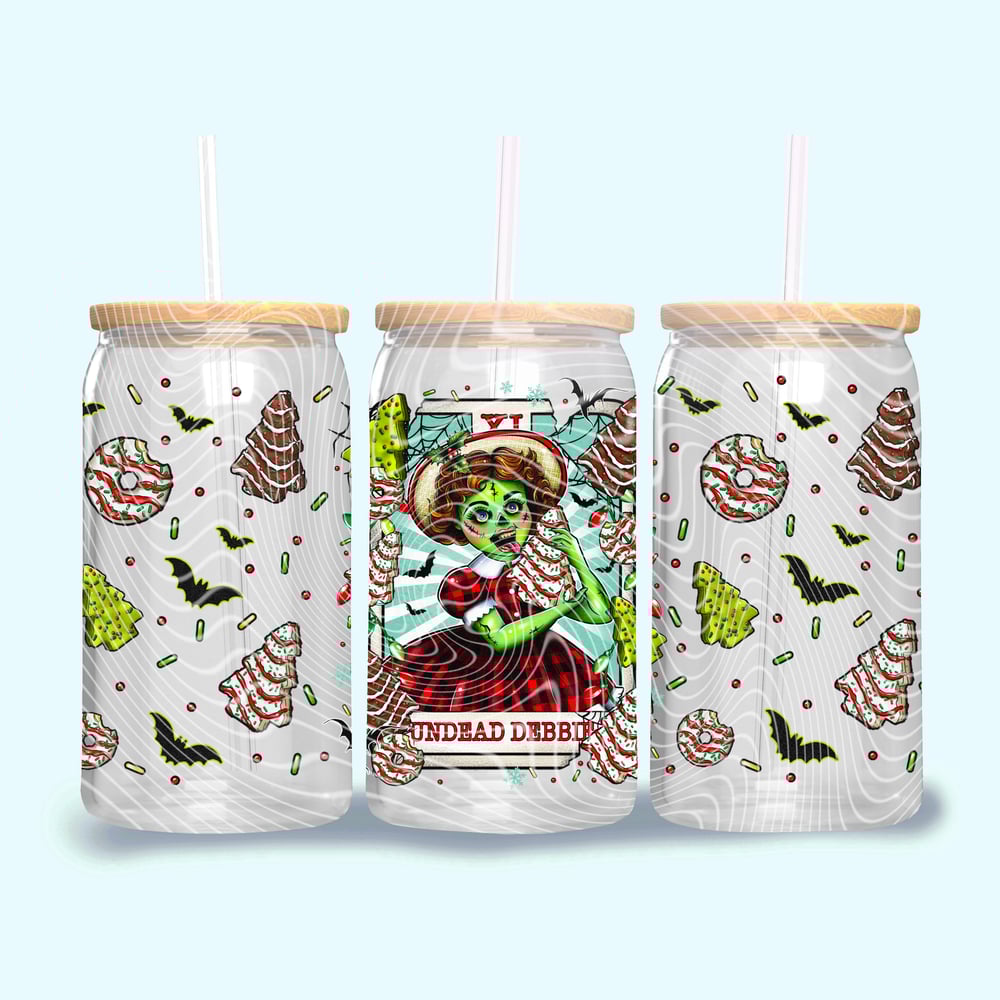 Image of Spooky Christmas Tarot Cards Uv Dtf Wrap Double Sided  Choice of 4 