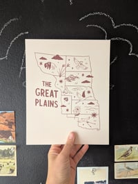 Image 1 of Great Plains map print