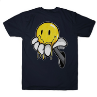 Image 4 of Melting Acid House Smiley Back Print T Shirt