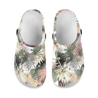 Image 1 of Women's Adult Croc Shoes- Island Fan and Palm Leaves