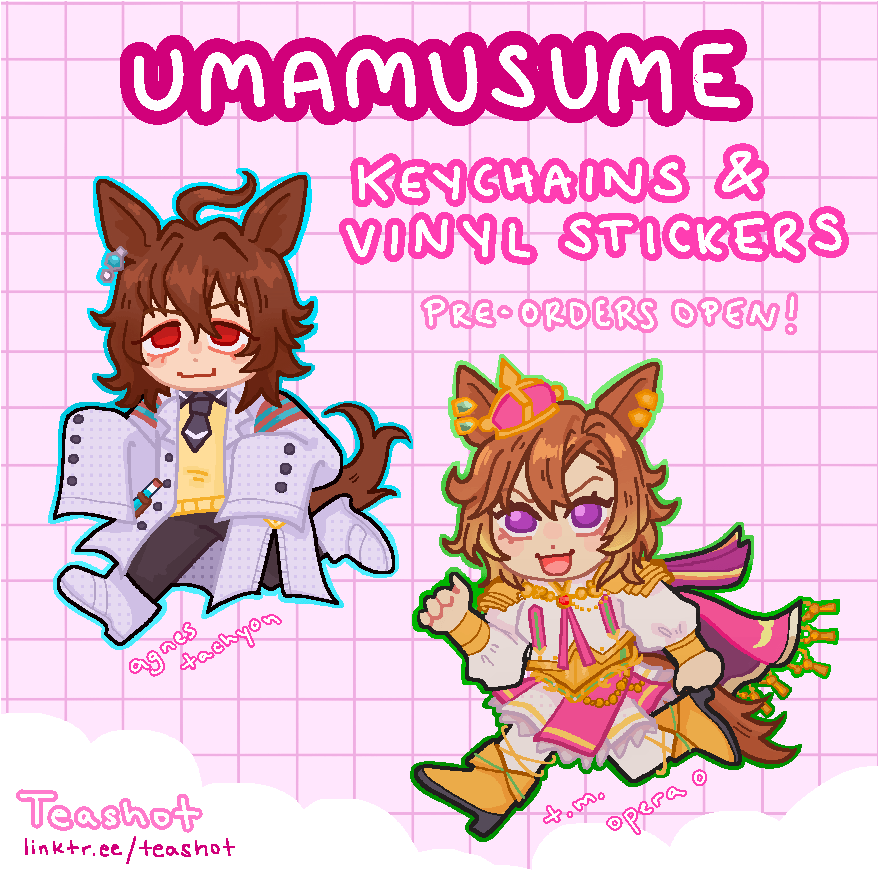 Image of Umamusume Inspired Keychains & Vinyl Stickers - Agnes Tachyon - T.M. Opera O
