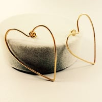 Image 1 of Big Heart Earring and Ring Set